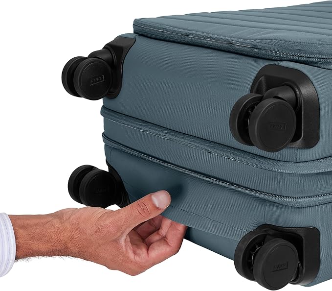 Away Softside Bigger Carry-On Suitcase, 23 Inch Lightweight, Expandable High-Strength Nylon Luggage With Spinner Wheels, Meets Requirements for Most Major Airlines, Coast Blue