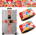 Rose Luggage Straps for Suitcases TSA Approved, Luggage Identifiers for Suitcase, Adjustable Suitcase Strap for Baggage Security with Cute Patten, Travel Necessary Accessories