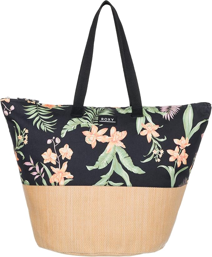 Roxy Women's Beach Tote Bag | Travel | Vacation | Straw | Lightweight | Breathable