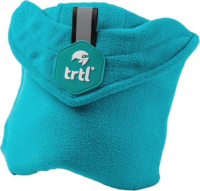 trtl Pillow - Scientifically Proven Super Soft Neck Support Travel Pillow - Machine Washable (Aqua Pop, Junior)
