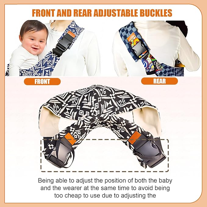Baby Sling Carrier,Toddler Carrier, 2025 New Baby Sling,Portable and Lightweight Sling,Non-Slip Hip Seat Carrying 10-30lbs(Leopard Print)
