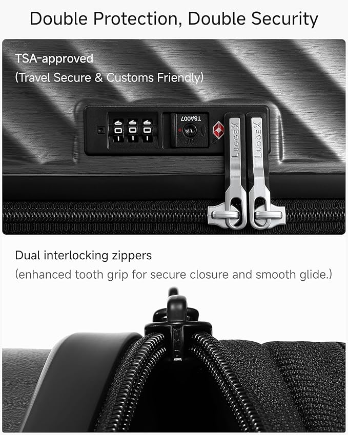 Trunk Luggage, Expandable PC Hard Shell Large Checked 28 Inch Suitcase with Shock - Absorbing Wheels & TSA Lock, Charcoal Metallic, 91L - 105L