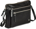 Wise Owl Accessories Small Soft Pebbled Real Leather Crossbody Handbags Purses Sling Crossover Shoulder Bag