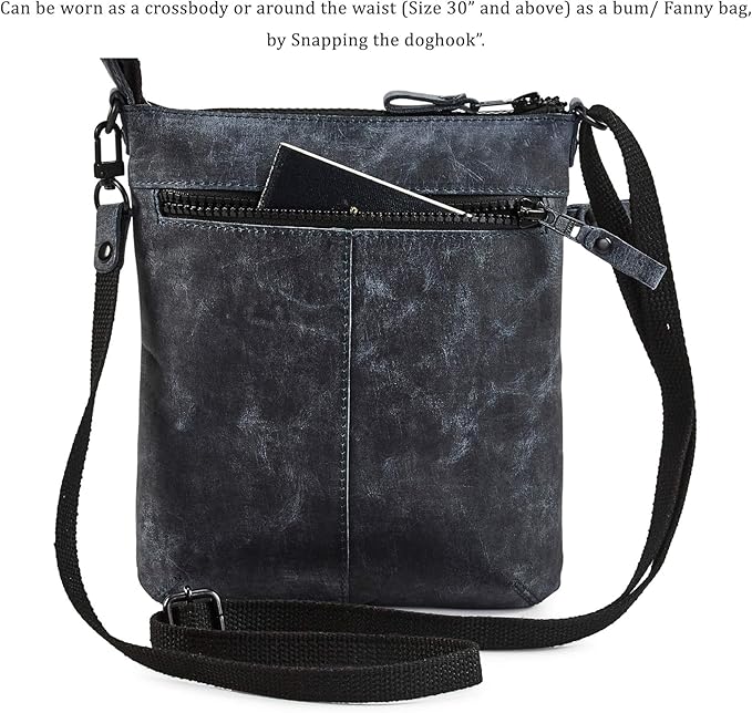 Crossbody Sling Bag for Women Small Real Leather Purse Vintage Travel Crossover Shoulder Bag Handmade