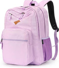 ZORFIN 26L Backpack for College, and Travel: Water Resistant Bookbag - Light Purple