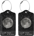 2 Pack Luggage Tag for Suitcase, Cute Unique Leather Suitcase Tags Identifiers with Privacy Name Address Labels & Durable Steel Loop for Women Men Travel