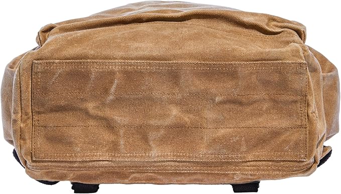 Waxed Canvas Backpack – Durable Rucksack with Laptop Sleeve – Water-Resistant Travel Bag for Work, Commute, School, or Outdoor Use