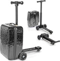 Teen Totes Detachable 4-in-1 Scooter Luggage for Kids – Ride-On Suitcase with Removable Luggage Body, Adjustable Handlebar, Durable Deck & Brake, Carry-On Size – Travel & Play
