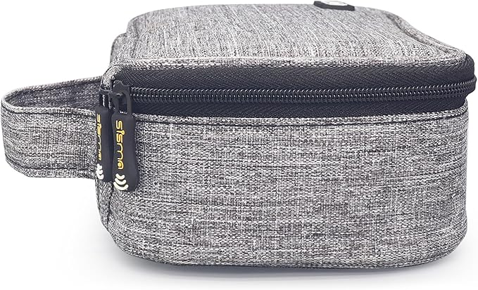 sisma Electronics Cords Organizer Tech Accessories Storage Case Travel Small Carrying Bag for Charging Cables Adapter USB Plugs Power Cord Leads - Grey 1680d