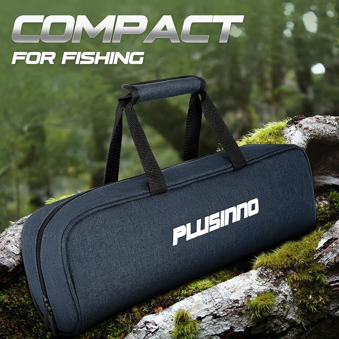 PLUSINNO Fishing Rod and Reel Combos Carbon Fiber Telescopic Fishing Pole with Reel Combo Sea Saltwater Freshwater Kit Fishing Rod Kit