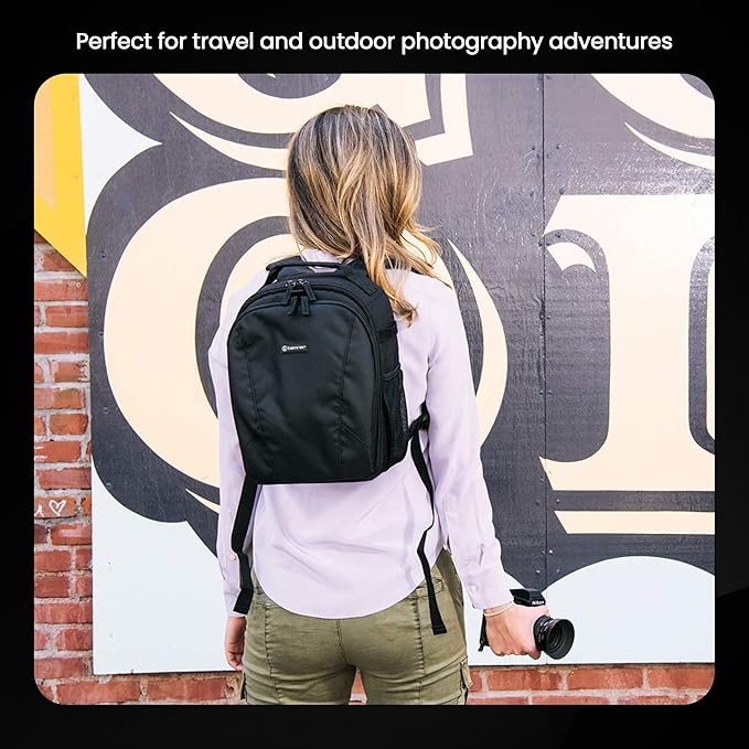 Tamrac Jazz 84 v2.0 Camera Backpack for Photographers, DSLR Camera Bag with Laptop Compartment, Professional Photography Backpack, Travel Camera Carrying Case with Adjustable Shoulder Straps – Black