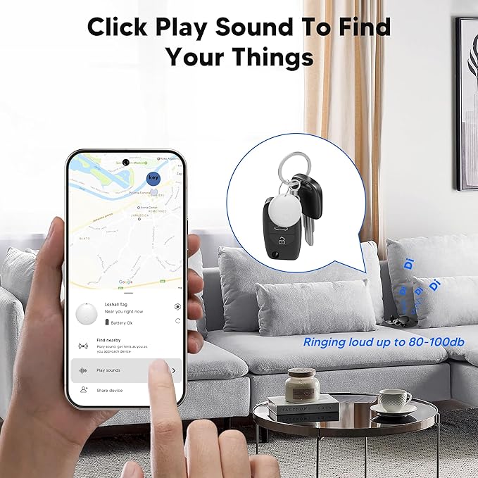 Air Tracker Tag for Android Smart Tag（Not for iOS）Air Tracker Tags-4 pack Android Work with Google Find Hub App Key Finder Bluetooth Tracker Item Locator for Purse, Keys, Luggage, Backpack, Pets，etc.