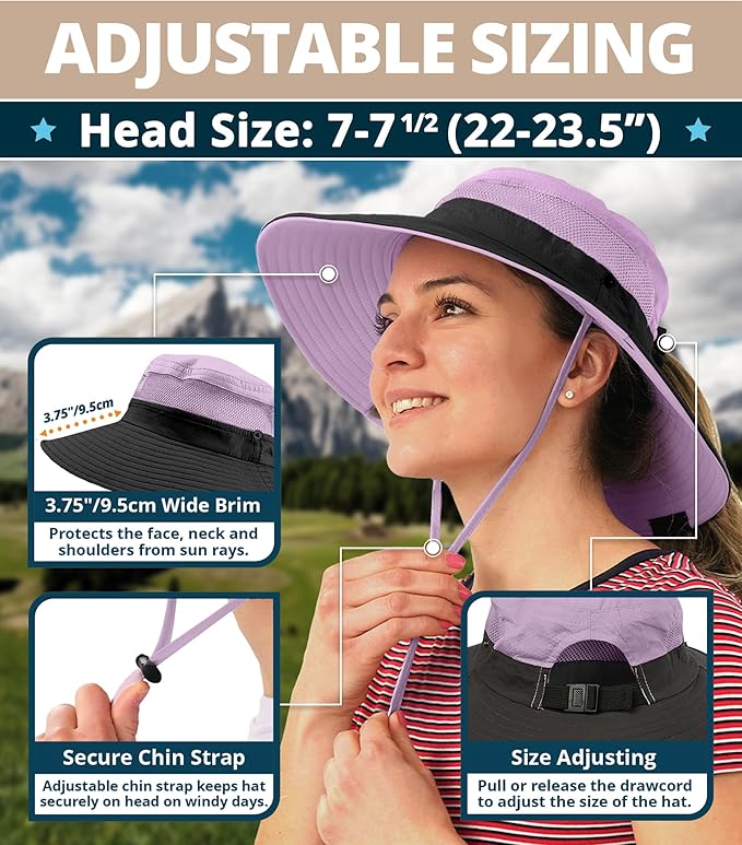 GearTOP Safari Sun Hat for Men and Sun Hats for Women UV Protection UPF 50+ Hiking, Gardening, Fishing