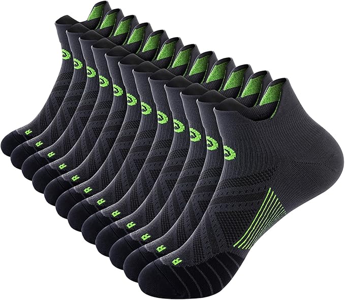 PAPLUS Ankle Compression Sock for Men and Women 2/4/6 Pairs, Low Cut Compression Running Sock with Ankle Support
