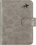Passport Holder Cover Wallet RFID Blocking Leather Card Case Travel Accessories for Women Men (#Grey)