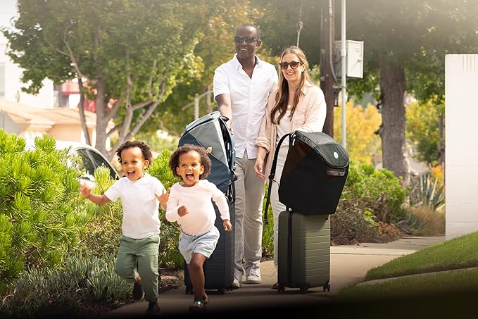 WAYB Pico Travel Car Seat with Premium Carrying Bag- Lightweight, Portable, Foldable - Perfect for Airplanes, Rideshares, and Road Trips - Forward Facing for Kids 22-50 lbs. and 30-45"