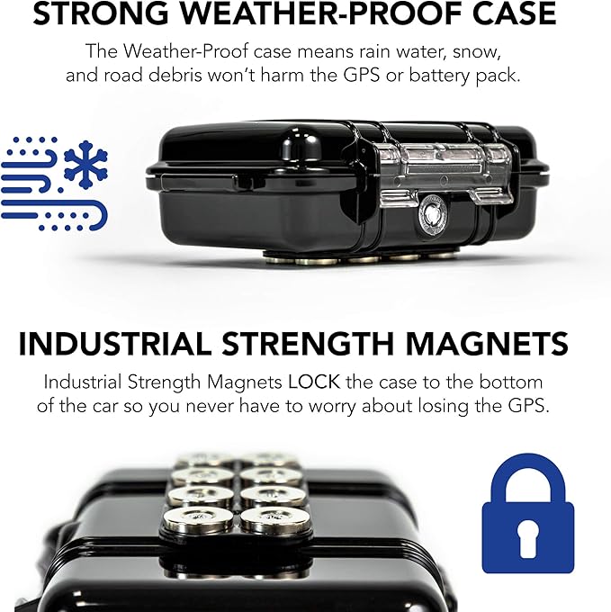 Brickhouse Security GPS Car Tracker - Hidden Tracker for Vehicles - Long Lasting Battery 140-Day LTE GPS Tracking Device for Vehicles with Magnetic Case & Extended Battery - Subscription Required
