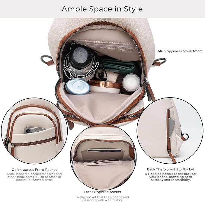 Alldaily Large Sling Bag for Women Crossbody Purse Leather Fashionable Trendy Chest Bag for Travel, Fanny Pack (White)