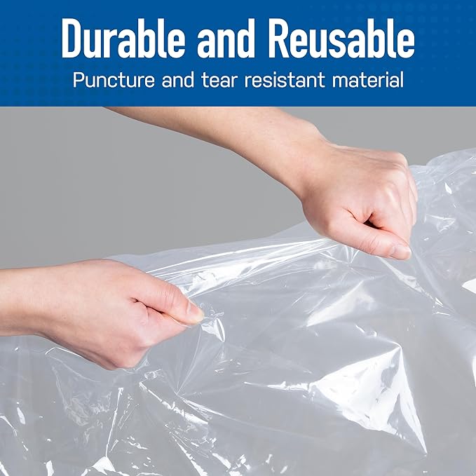 5 Pack Jumbo Vacuum Storage Bags for Comforters, Blankets & Clothes – Jumbo Vacuum Sealed Compression Bags with Hand Pump – Space Saver Storage Bags for Bedding, Moving, Travel & Organization