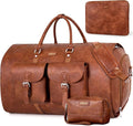 Garment Bag for Travel, Convertible Carry on Garment Duffel Bag for Men 3Pcs Weekender Bag 2 in 1 Hanging Suitcase Suit Bag