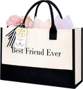 BAGAIL Initial Tote Bag, Personalized Birthday Gifts for Women, Teacher, Friends, Mom, Wedding, Monogrammed Beach Bag