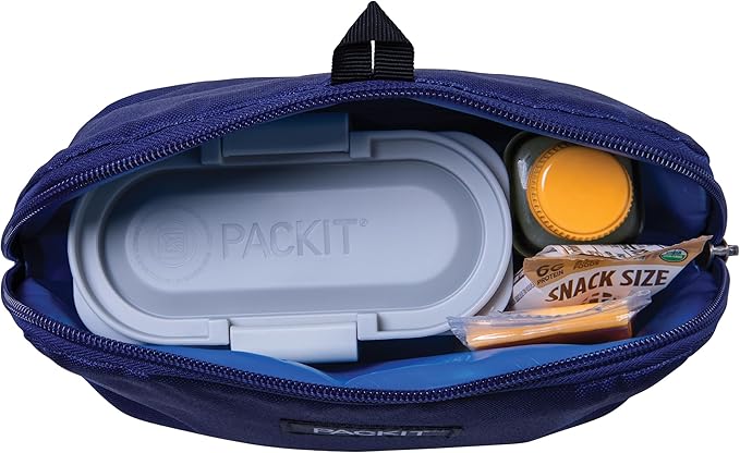 PackIt® Freezable Snack Bag, True Blue, Built with ECOFREEZE® Technology, Foldable, Reusable, Zip Closure, Designed For Keeping Snakcs Fresh On the Go, and Adults of all Ages