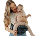 Tushbaby Ergonomic Hip Seat Carrier- for Babies and Toddlers 0-3yrs, Safety Approved, Structured Support, Convenient Pockets, Feeding Aid, Durable YKK Zippers, Foam-Free Build, (Jaguar)