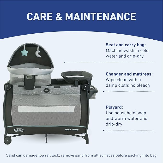 Graco Pack ’n Play Travel Dome LX Playard – Raised Travel Bassinet, UV‑50 Canopy, Changer & Storage, Astin
