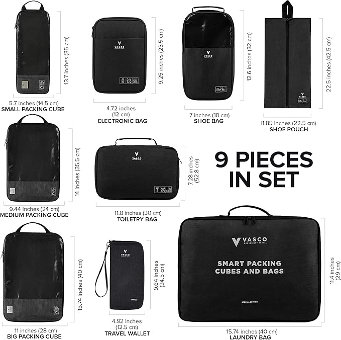 VASCO Compression Packing Cubes for Travel