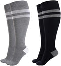 Momcozy Compression Socks for Women Wide Calf, 15-20mmHg Knee High Support Socks for Pregnancy, Nurses, Travel, Flying