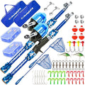 DaddyGoFish Kids Fishing Pole - Rod Reel Combo Tackle Box Starter Set - First Year Small Gear Kit for Boys Girls Toddler Youth Age Beginner Little Children