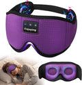 Sleep Headphones, Sleep Mask Bluetooth Wireless Music Eye Mask, Sleeping Mask for Side Sleepers Sleep Mask with 3D Bluetooth Headphones Ultra-Thin Stereo Speakers Perfect for Sleeping (Purple)