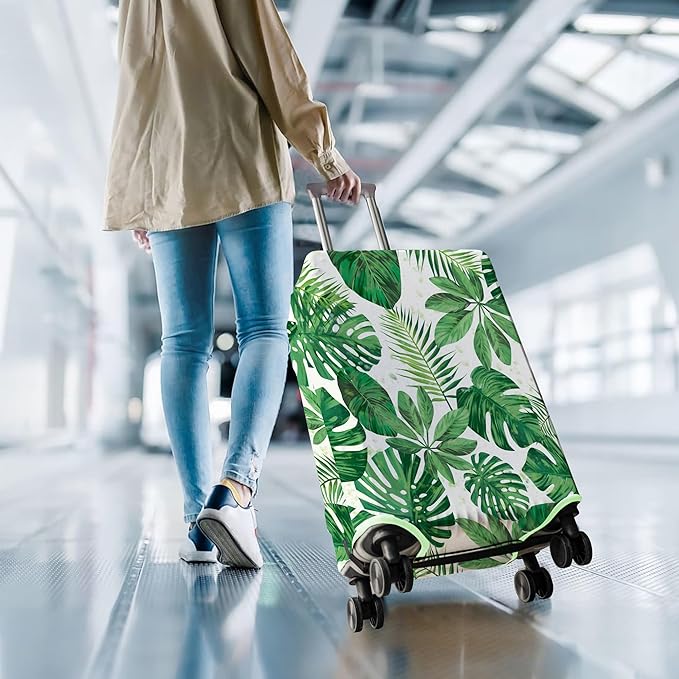 Travel Luggage Cover Suitcase Protector Fits 18-32 Inch Wheel Covers PatternedTravel Related Items Flower Luggage Protector Elastic L