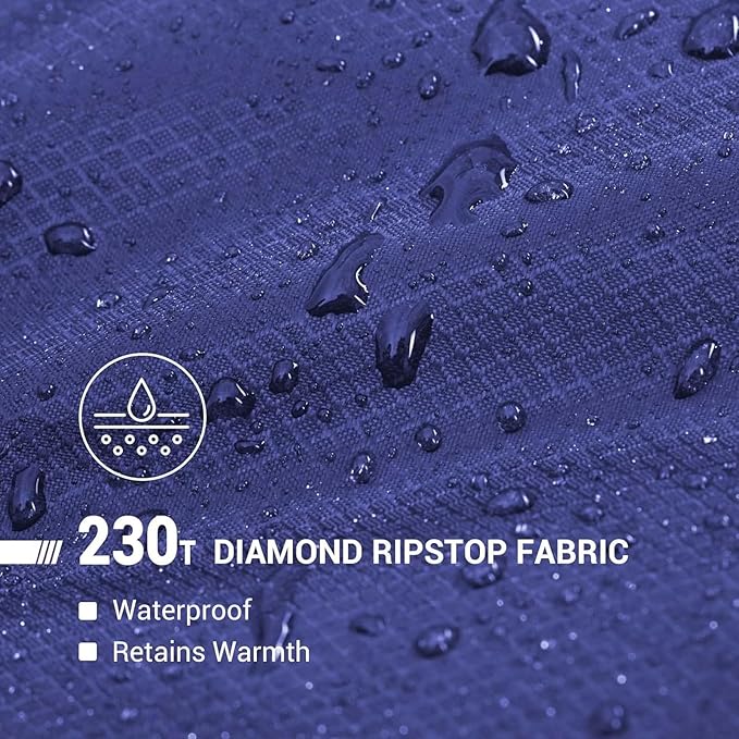 KingCamp Sleeping Bag for Adults, Cold Weather & Warm Extra Wide Big & Tall XL Portable Waterproof Flannel Sleeping Bags, Essentials Gear Accessories for Camping Backpacking Hiking Indoor & Outdoor