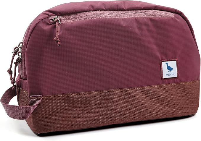 Travel Toiletry Bag 8L for Women, Large Packing Cube with Waterproof TPU Wet/Dry Compartment (02 Valkyrie Red)