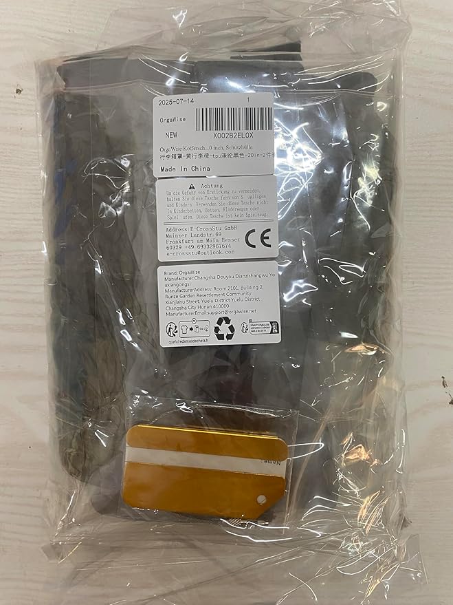 OrgaWise Clear Luggage Cover, For Suitcase Tsa Approved Transparent TPU Suitcase Cover Protector Fit 18-20 Inch Luggage