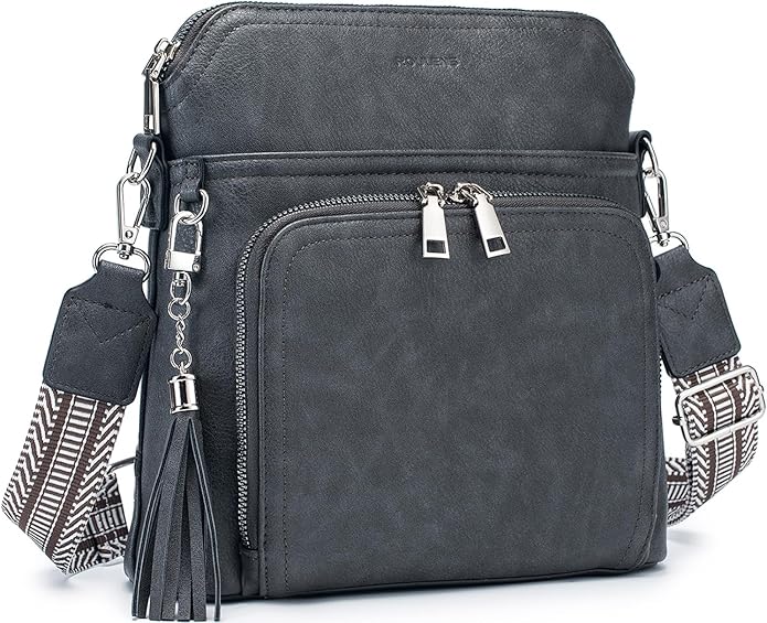 Crossbody Purse for Women,Lightweight Medium Crossbody Bag Soft Leather Women's Shoulder Handbags with Tassel