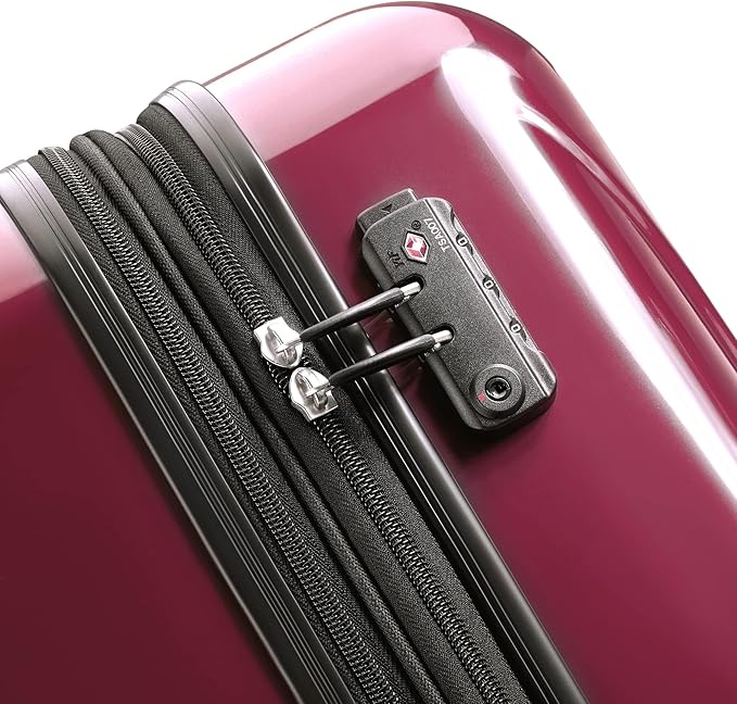 DELSEY PARIS Helium Aero Hardside Expandable Luggage with Spinner Wheels, Peony Pink, 2-Piece Set (21/24)