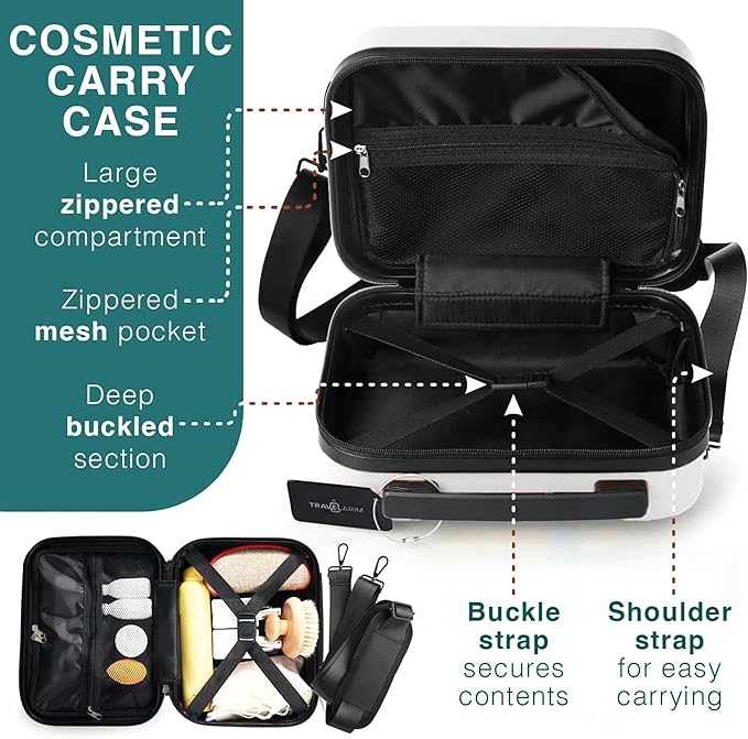 Luggage Sets 3 Piece, 22 Inch Carry on Luggage and 28 Inch Suitcases with Wheels Spinner, Durable Hard Shell Suitcase Set, Expandable Travel Suitcase, White