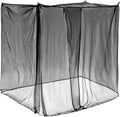 4 Corners Mosquito Net for Mosquiteros para Camas Bed Canopies Netting Bed Drapes Rectangular Mosquito Mesh for Camping Home Outdoor Travel(Black,L75 X W79 X H67 Inch,Opening)