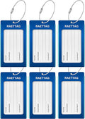 Luggage Tags Metal Suitcase Tags Travel Bag ID Identifier Luggage Tag (Blue 6-Pack)
