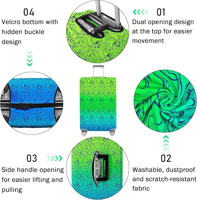 Luggage Cover for Suitcase Elastic Suitcase Cover Protector, Carry On Luggage Sleeve Anti Scratch Travel Essentials Fits 20-22