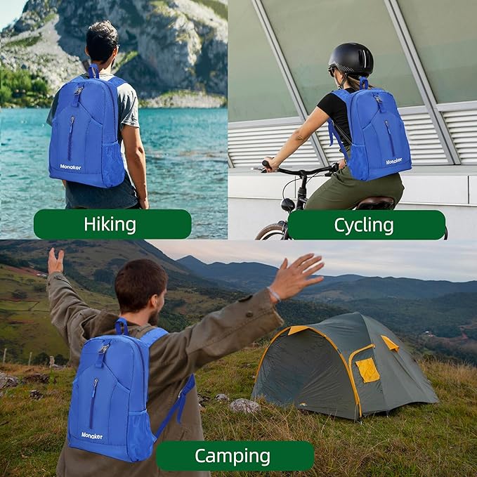 Ultralight 20L Foldable Backpack, Multi-Pocket Design, Compact to Palm-Sized, Ideal for Hiking, Travel & Daily Use