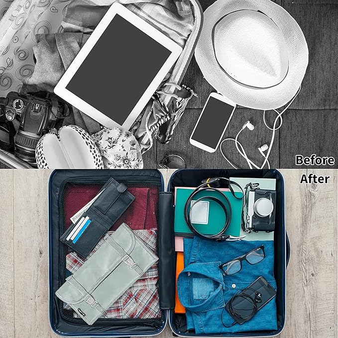 Foldable Clear Hanging Travel Toiletry Bag Cosmetic Organiser Storage