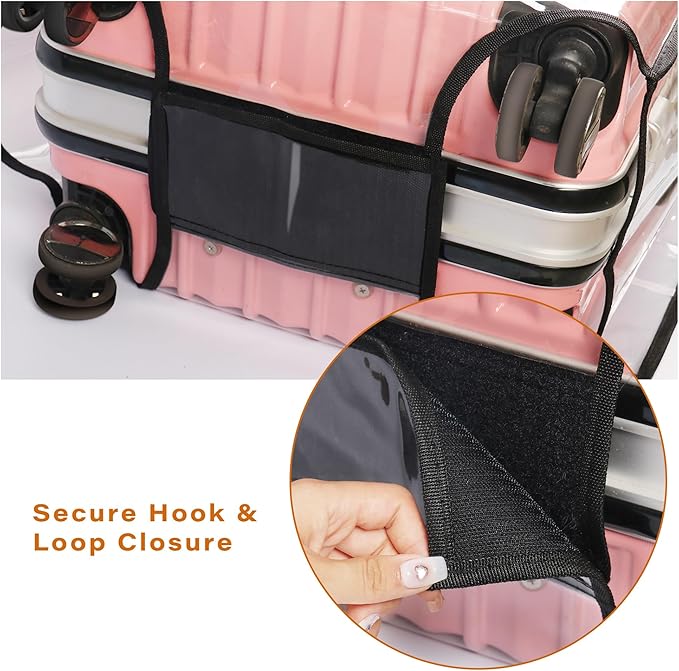 Clear PVC Suitcase Cover Protectors Transparent Luggage Covers Waterproof Wheeled Suitcase Dust Cover Dustproof Travel Luggage Sleeve Protector 3PCS (Thickened)