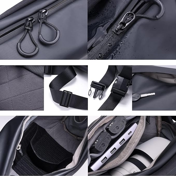 ULANZI Versatile Camera Shoulder Bag Photography Travel Messenger Portable Travel Bag Accessories Stylish Crossbody DSLR Sling Bag Compatible with Sony Canon etc -BLACK