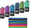 BOGI Microfiber Travel Sports Towel-Quick Dry Towel, Soft Lightweight Microfiber Camping Towel Absorbent Compact Travel Towel for Camping Gym Beach Yoga Swimming Backpacking (S:16''x32'',2Pcs-Nblue)