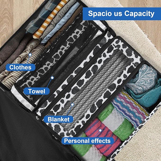 Suitcase Organizer, Travel Luggage Organizer Portable Hanging Travel Shelves Collapsible Hanging Packing Cubes for Carry on Suitcase