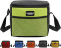 6 Can/5L Lunch Bag for Women Men Portable Lunch Box Small Cooler Bag Soft Collapsible Reusable Insulated Lunch Tote for Everyday Work Travel (Green)