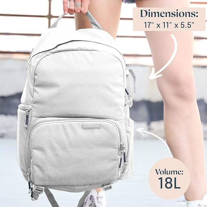 BREVITE - The Jumper - Compact Camera Backpacks for Photographers - A Minimalist & Travel-friendly Photography Backpack Compatible With Both Laptop & DSLR Accessories 18L (Nimbus Gray)